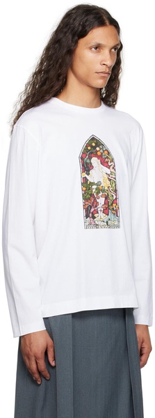 White Stained Glass Woman Long Sleeve T-Shirt