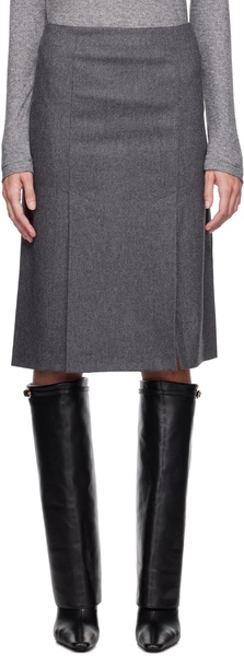 Gray Helmi Midi Skirt