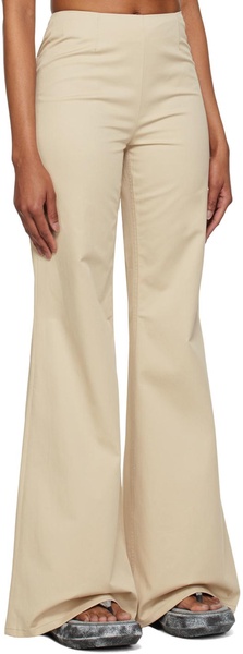 Beige Flared Trousers