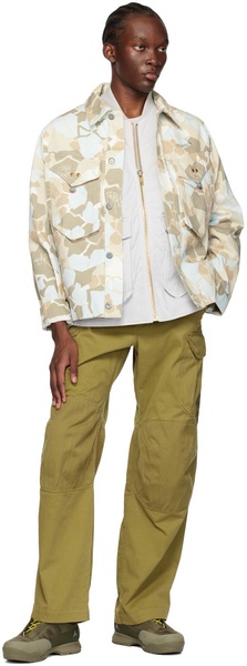 Khaki Stamped Cargo Pants