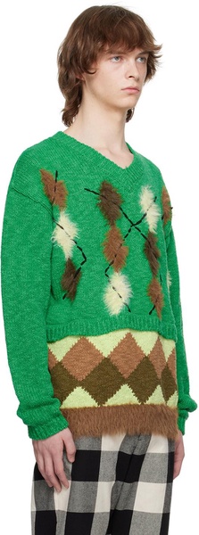 Green Argyle Sweater