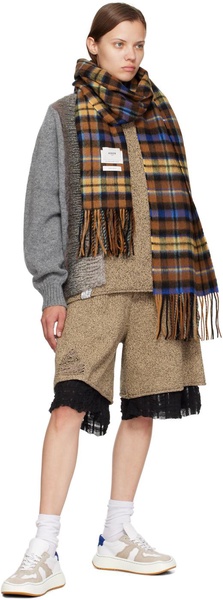 Multicolor Revint Plaid Muffler Scarf