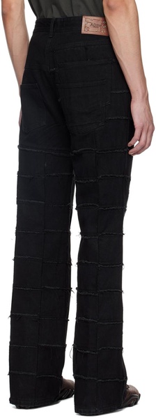 Black New Patchwork Jeans