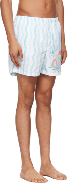 White Maison Memphis Swim Shorts