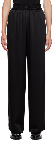 Black Gathered Trousers