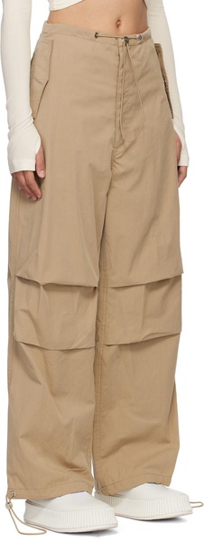 Beige Toggle Trousers