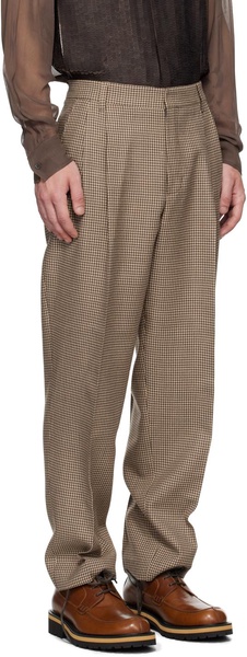 Brown Houndstooth Trousers