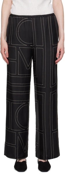 Black Monogram Lounge Pants