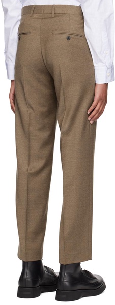 Brown Pleated Trousers