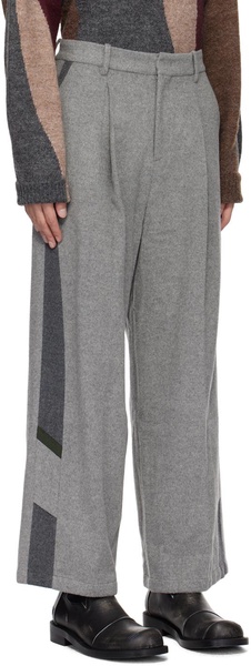 Gray Set-Up Trousers