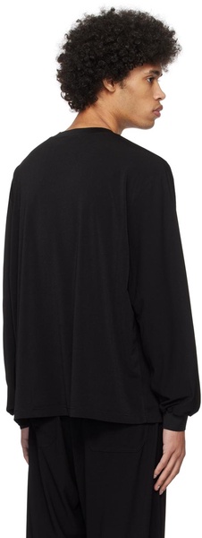 Black Lay1 Boxy Long Sleeve T-Shirt