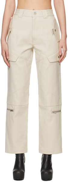 Beige Tactical Cargo Pants