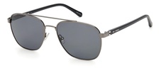 Fossil Men's Male Sunglasses Style FOS 3111/G/S Pilot, Dark Ruthenium/Polarized Gray, 57mm, 18mm