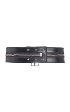 Zipper Leather Belt