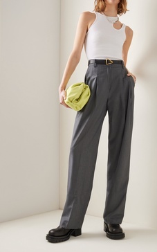 Gelso Pleated Woven Wide-Leg Trousers