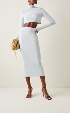 Compact-Knit Maxi Skirt