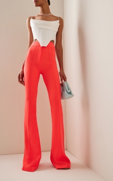 Marden Stretch Crepe Flared Pants