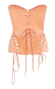 Lace-Up Hip Silk Corset