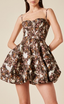 Printed Corset Mini Dress