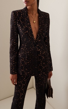 Georgina Single-Breasted Lace Blazer