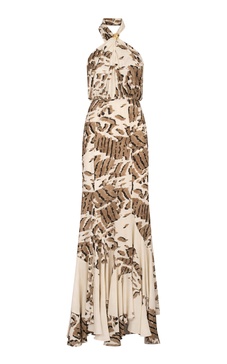 Raisa Printed Halter Gown