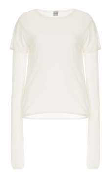 Layered Knit Lyocell-Cashmere Tee