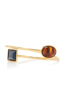 Exclusive Gold-Tone Stone Cuff