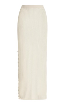 Logan Ribbed Silk-Cashmere Maxi Skirt