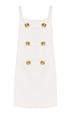 Luya Button-Embellished Wool Mini Dress