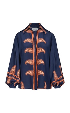 Tropical Fusion Paisley Silk Shirt