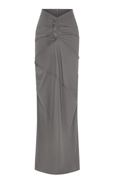 Ruffled Stretch-Nylon Maxi Skirt