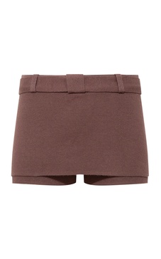 Jasmy Belted Crepe Mini Skort