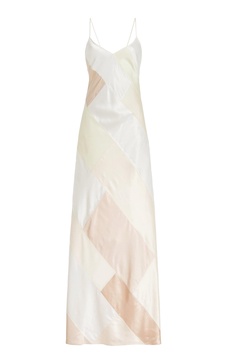 Bia Patchwork Satin Maxi Dress