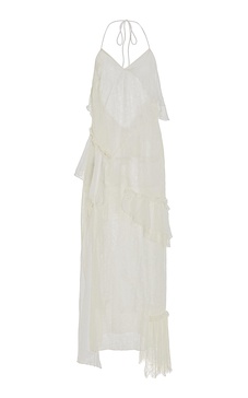 Exclusive Ruffled Lace Maxi Dress