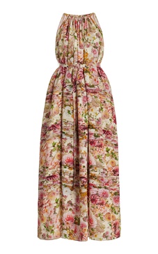 Sabine Floral-Printed Silk Crepe Midi Dress