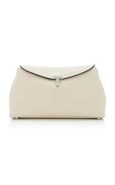 T-Lock Leather Clutch