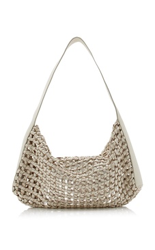 Macrame Leather Mesh Bag