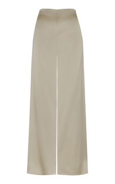 Coleccionista Wide-Leg Silk Charmeuse Pants