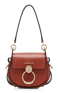 Tess O-Ring Leather And Suede Bag