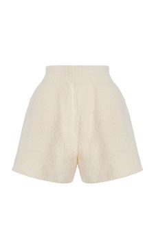 Felted Knit Wool-Blend Shorts