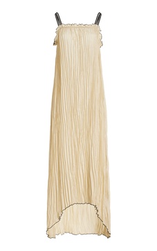 Tarragona Crinkled Silk Maxi Dress