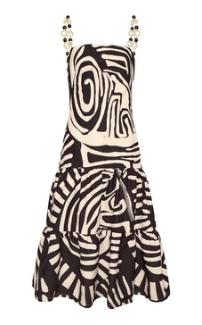 Testigo Del Alma Printed Cotton Poplin Midi Dress