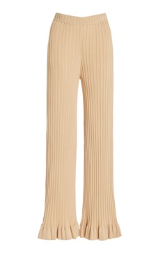 Kenzie Flared Knit Cotton-Blend Pants