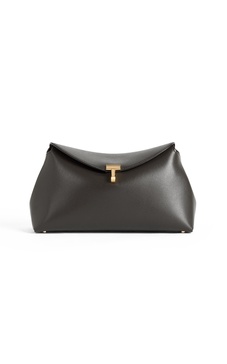 T-Lock Leather Clutch