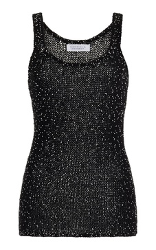 Sanne Beaded Knit Silk Tank Top 