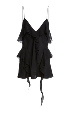 Piet Ruffled Silk Top