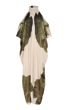 Meraki Draped Off-The-Shoulder Caftan Dress