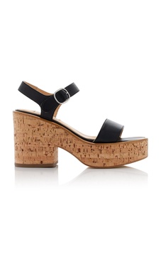 Sardis Leather Platform Sandals