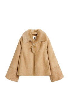 Odellies Fur-Trimmed Shearling Coat