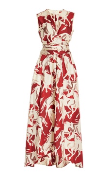 Penny Printed Silk Maxi Dress